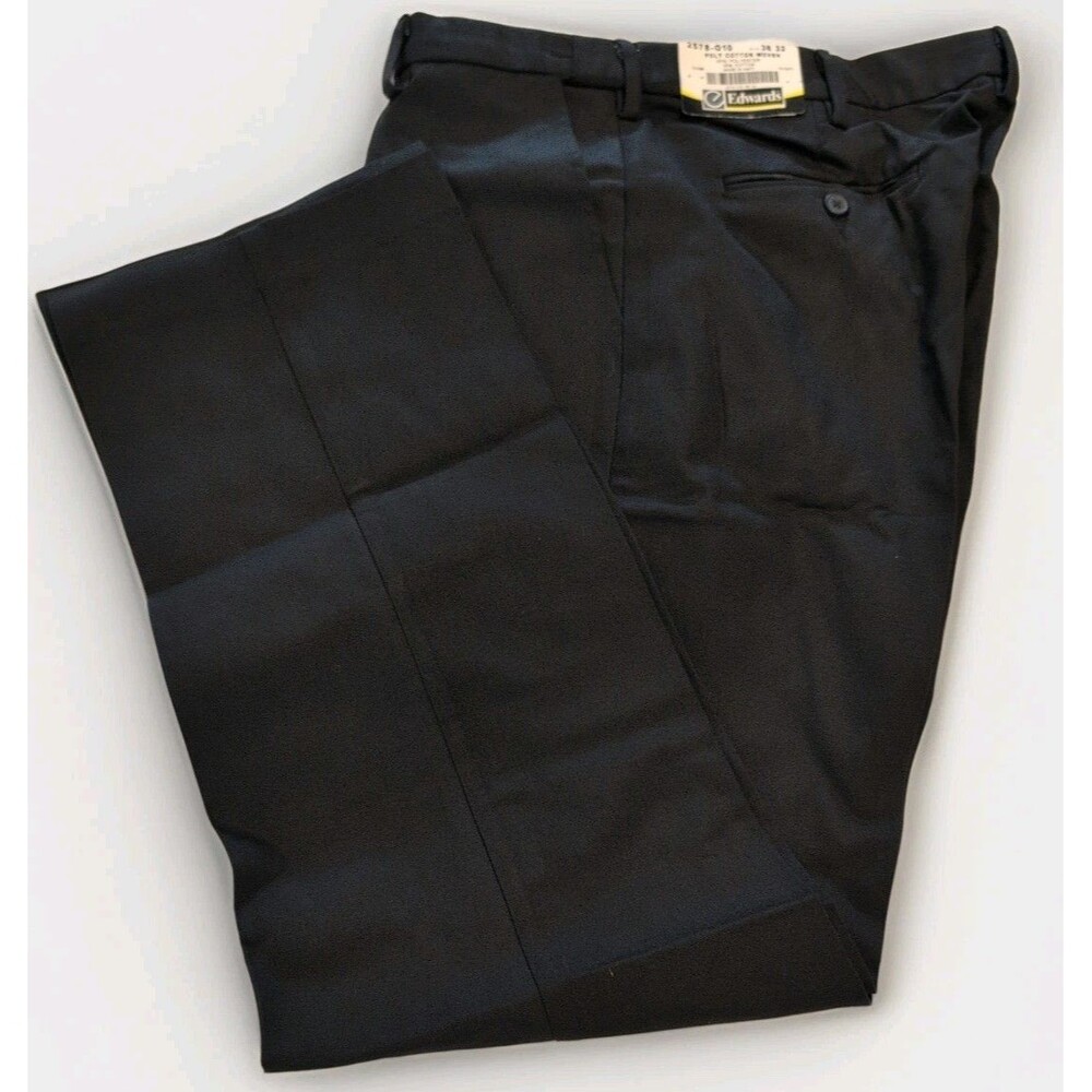 Edwards Garments 2578 Easy Fit Chino Mens Pants 36 x 32 Black